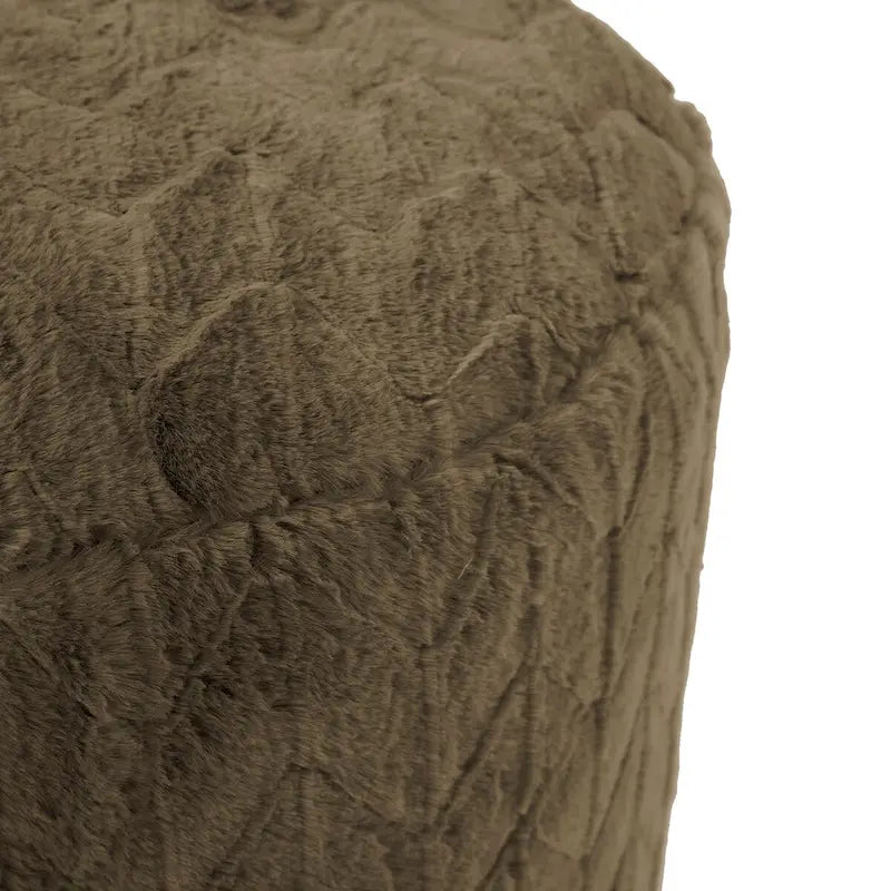 Allan Andrews Pouf haut Angora Mousse