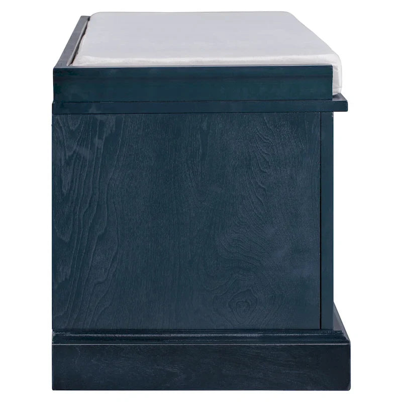 Banc à Chaussures de Rangement avec 2 Tiroirs, 2 Armoires et Coussin Amovible
