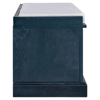 Banc à Chaussures de Rangement avec 2 Tiroirs, 2 Armoires et Coussin Amovible