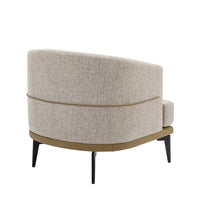 Fauteuil baril bicolore moderne en tissu