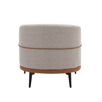Fauteuil baril bicolore moderne en tissu