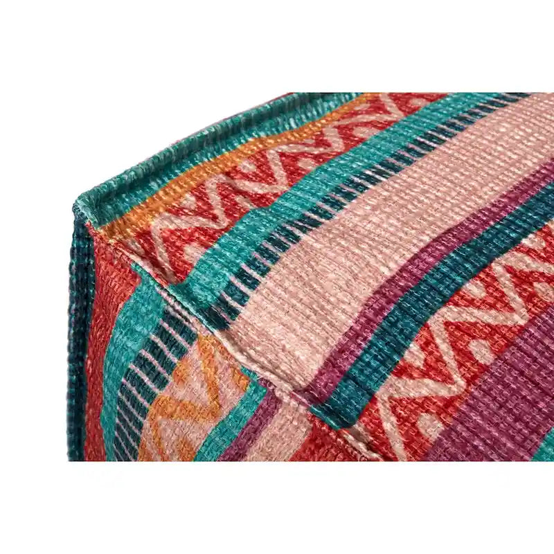 Pouf Alexander Home rayé bohème du Sud-Ouest