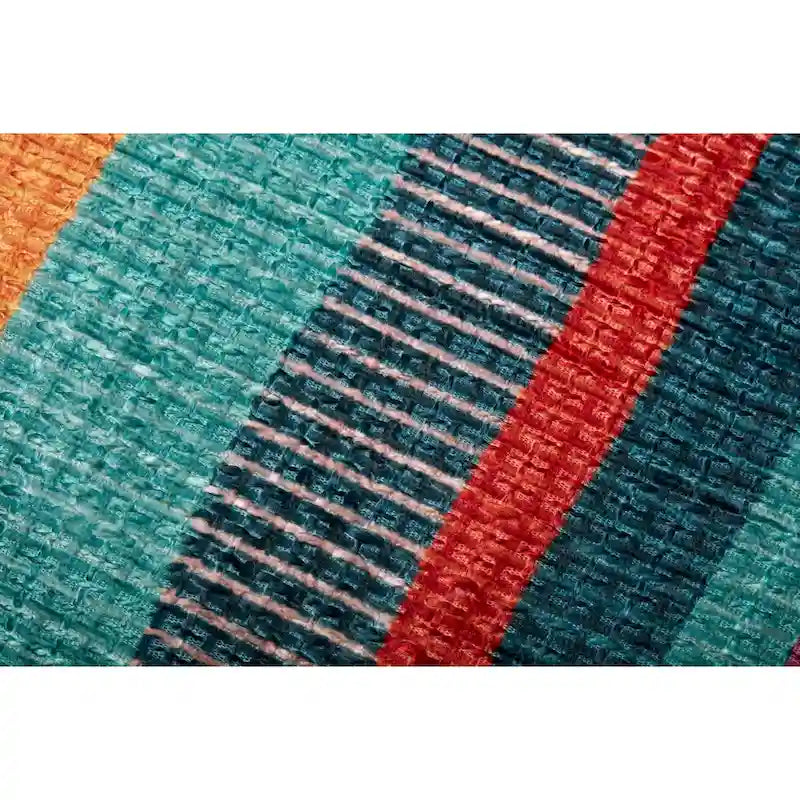 Pouf Alexander Home rayé bohème du Sud-Ouest