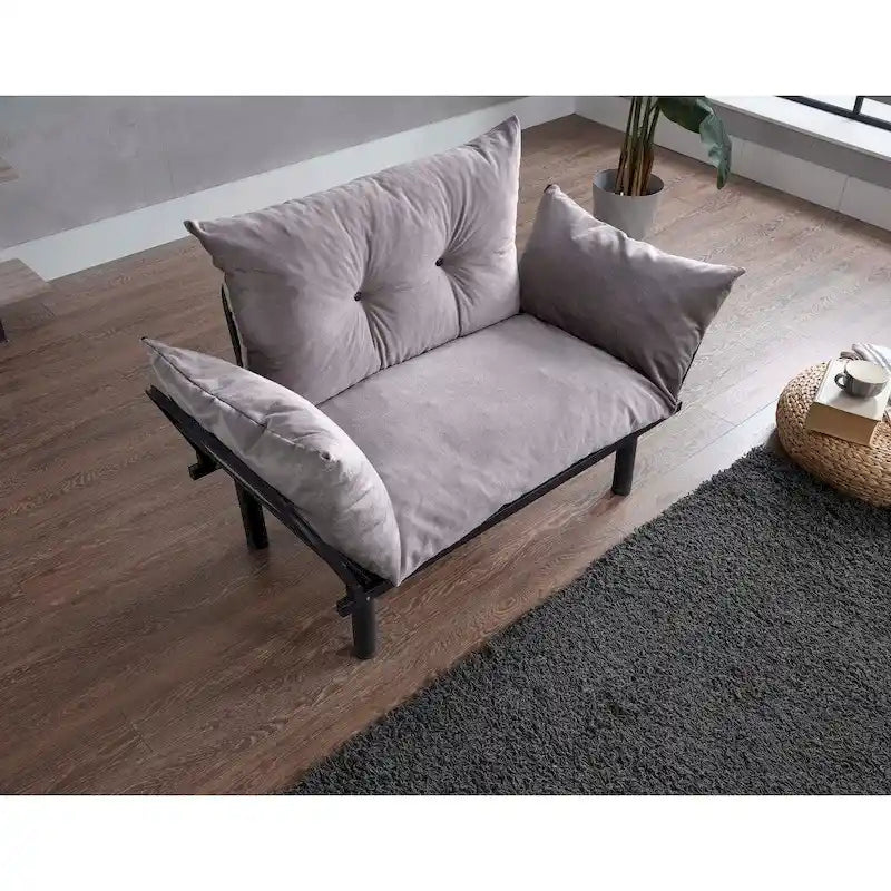Causeuse futon Sona, cadre pliable