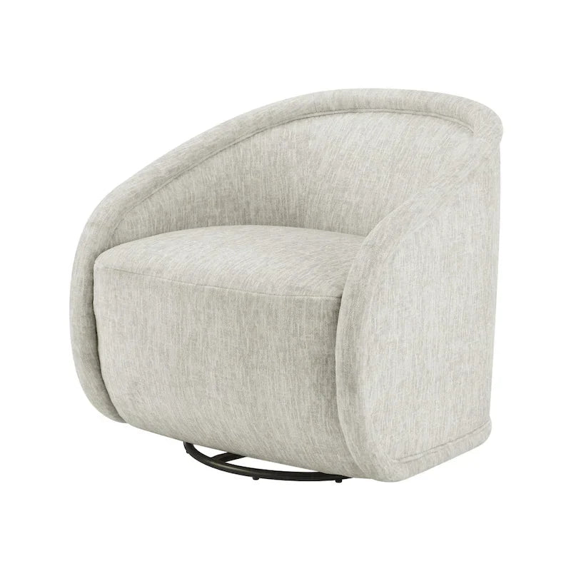 Fauteuil d'appoint pivotant en tissu Margareth