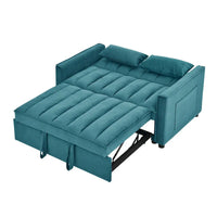 Causeuse-canapé moderne en velours avec lit escamotable, convertible 3 en 1 pour salon canapé-lit