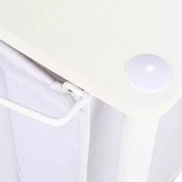 Centre de lessive à 3 sacs, Tablettes en stratifié lisse, Cadre en acier robuste, Barre de suspension, Options de pieds à roulettes et fixes