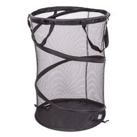 Pop-Up Mesh Laundry Hamper, Springform Steel Frame, Mesh Lining for Air Circulation, Large Capacity, Easy Set-Up, Compact Storage