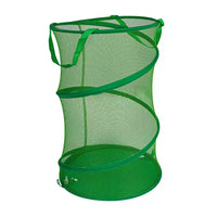 Panier à linge en maille escamotable, armature en acier à ressort, doublure en maille pour la circulation de l'air, grande capacité, montage facile, rangement compact