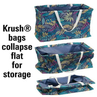 Sac fourre-tout utilitaire en toile avec poignées, fourre-tout Krush rectangulaire, doublure en vinyle résistante à l'eau, grande capacité, durable et polyvalent