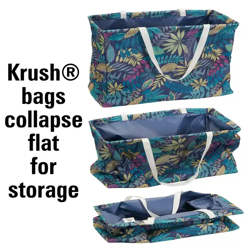 Sac fourre-tout utilitaire en toile avec poignées, fourre-tout Krush rectangulaire, doublure en vinyle résistante à l'eau, grande capacité, durable et polyvalent