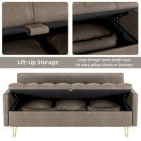 Canapé 3 places en cuir GIMMYFIVE avec coussin, canapé de salon