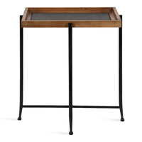 Table d'appoint Kate and Laurel Macabe en bois et fer - 19,75x13,5x23,25