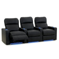 Ensemble de sièges home cinéma en cuir électrique Octane Turbo XL700 (rangée de 3)