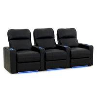 Ensemble de sièges home cinéma en cuir électrique Octane Turbo XL700 (rangée de 3)