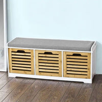 Banc de rangement avec 3 tiroirs - 35 P x 105 L x 43 H cm