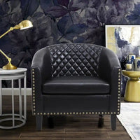 COOLMORE Fauteuil d'appoint en forme de tonneau pour salon
