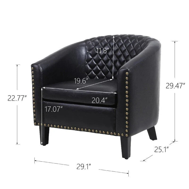 COOLMORE Fauteuil d'appoint en forme de tonneau pour salon