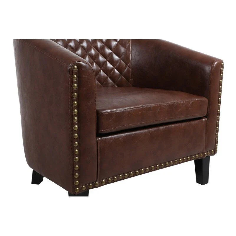 COOLMORE Fauteuil d'appoint en forme de tonneau pour salon