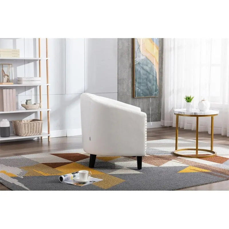 COOLMORE Fauteuil d'appoint en forme de tonneau pour salon