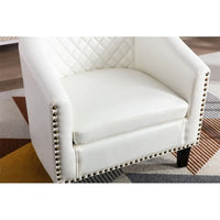 COOLMORE Fauteuil d'appoint en forme de tonneau pour salon