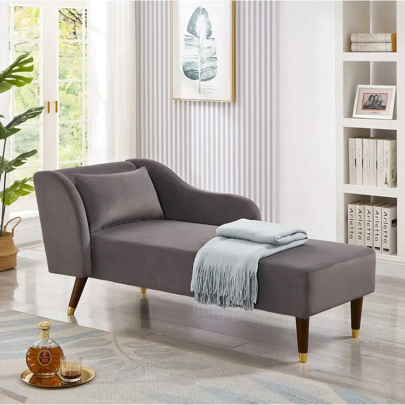 Méridienne moderne en velours