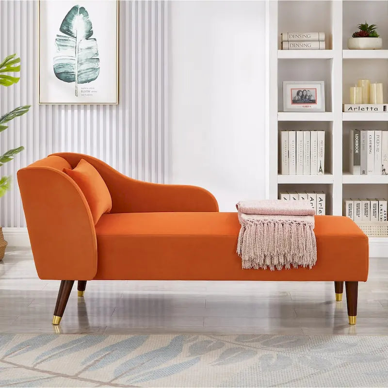 Méridienne moderne en velours