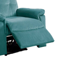 Fauteuil inclinable simple à mouvement manuel rembourré en velours avec dossier capitonné