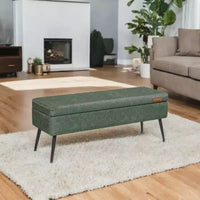 Banc coffre de rangement, Banc de lit ou d'entrée, Banc de rangement avec charnières de sécurité, Supporte 300 kg