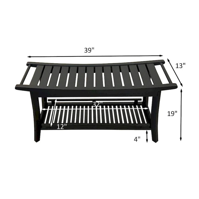 Banc de spa Premier en bambou massif 39