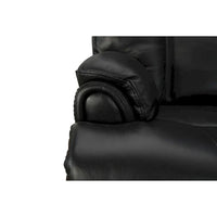 Fauteuil Inclinable Électrique Zéro Gravité en Cuir Pleine Fleur Noir avec Appui-Tête Réglable et Repose-Pieds Extensible