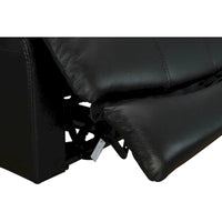Fauteuil Inclinable Électrique Zéro Gravité en Cuir Pleine Fleur Noir avec Appui-Tête Réglable et Repose-Pieds Extensible