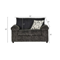 Roundhill Furniture Nason Canapé sectionnel à méridienne en velours côtelé à grosses côtes avec fauteuil et ottoman