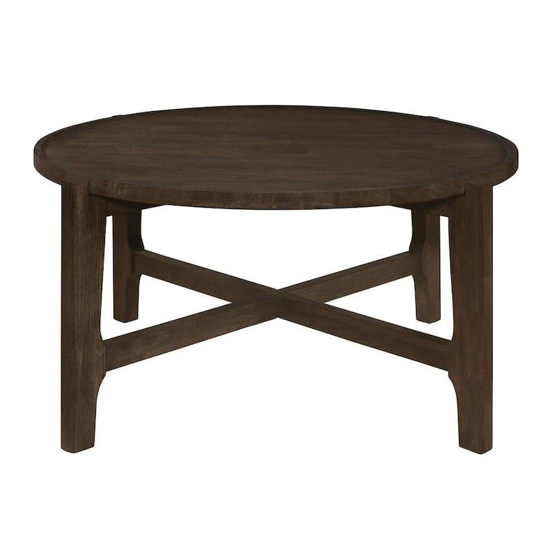 Table basse ronde Mavis marron foncé