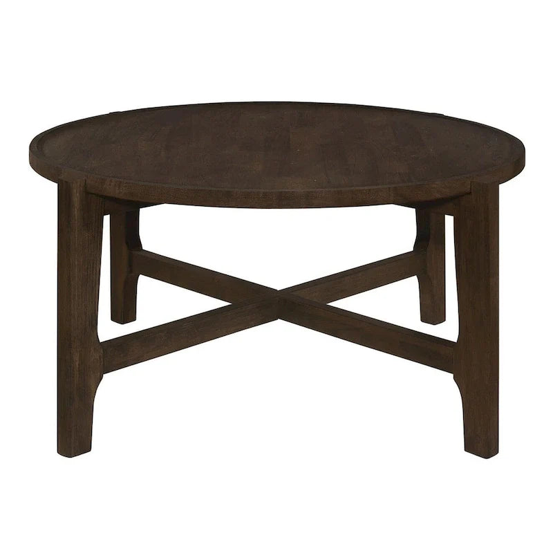 Table basse ronde Mavis marron foncé
