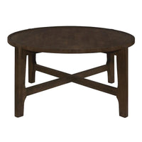 Table basse ronde Mavis marron foncé