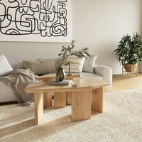 Ensemble de table basse en bois naturel moderne Jack Modrest