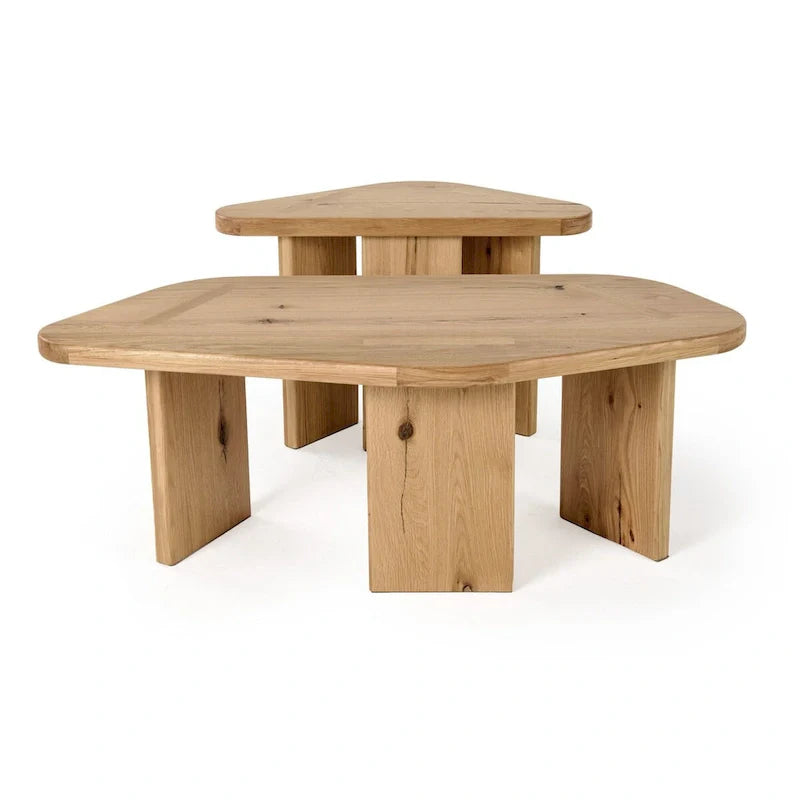 Ensemble de table basse en bois naturel moderne Jack Modrest