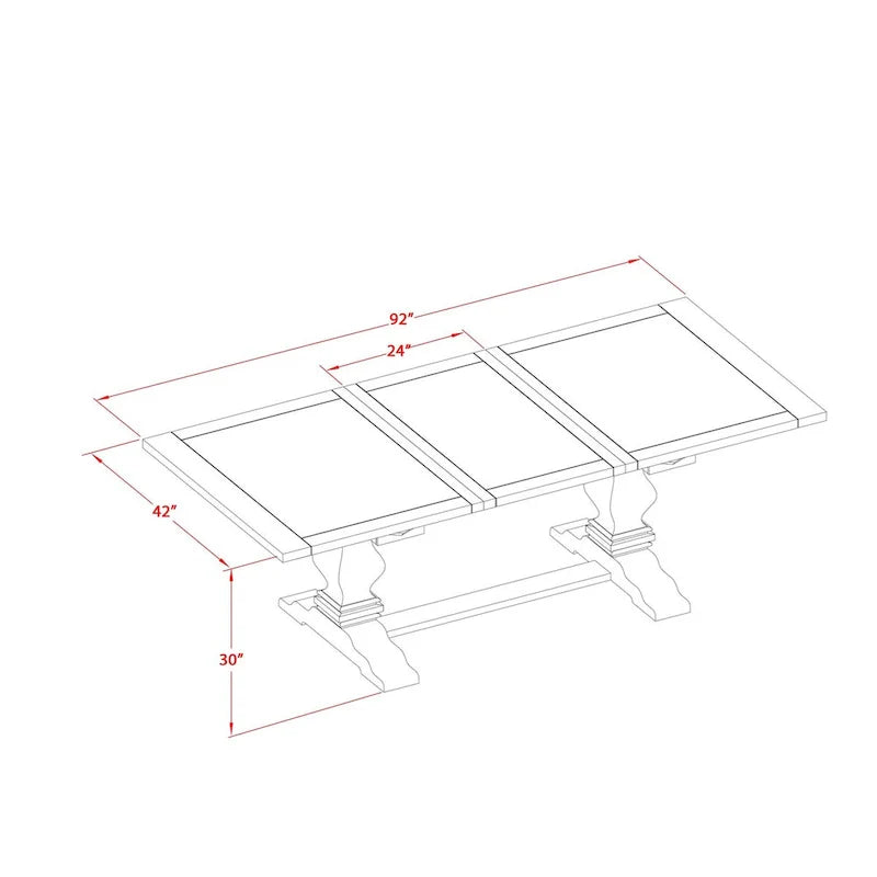 Ensemble de salle à manger 11 pièces East West Furniture - une table à manger et 10 chaises en tissu lin sable clair (options de finition)
