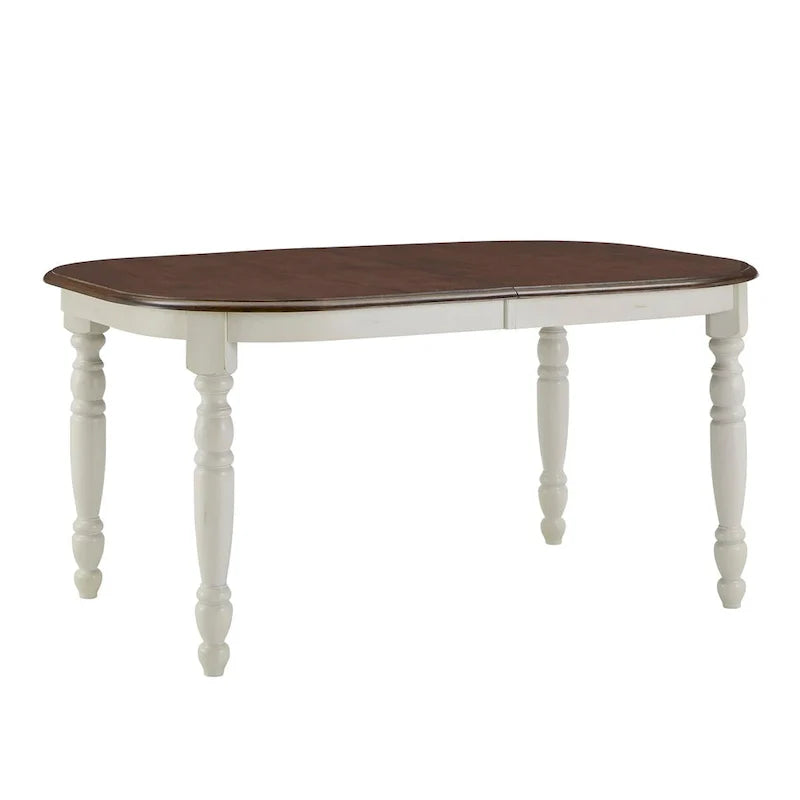 Table à manger bicolore antique champêtre Mackenzie par iNSPIRE Q Classic