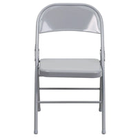 Lot de 4 chaises pliantes en métal à triple renfort et double charnière