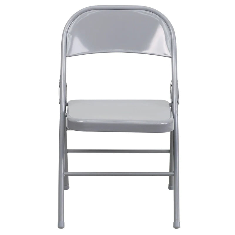 Lot de 4 chaises pliantes en métal à triple renfort et double charnière