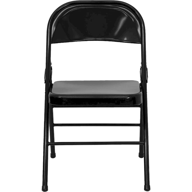 Lot de 4 chaises pliantes en métal à triple renfort et double charnière