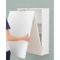 Bureau mural rabattable pour ordinateur portable avec étagères