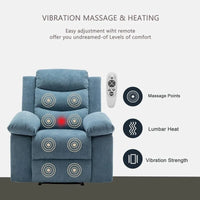 Fauteuil Inclinable Électrique GEITIN avec Fonction Massage Réglable et Système de Chauffage