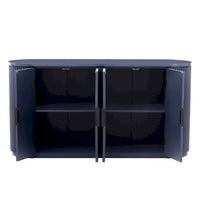 Meuble de rangement vertical rayé avec poignées métalliques, réglable, adapté au bureau, à l'entrée et au salon