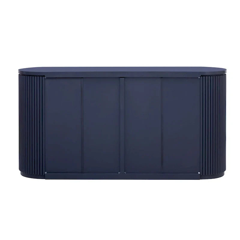 Meuble de rangement vertical rayé avec poignées métalliques, réglable, adapté au bureau, à l'entrée et au salon