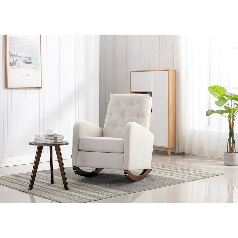 Fauteuil à bascule haut de gamme pour chambre de bébé, fauteuil rembourré
