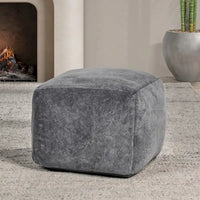 Villa by Classic Home Heirloom pouf en velours de 18 po