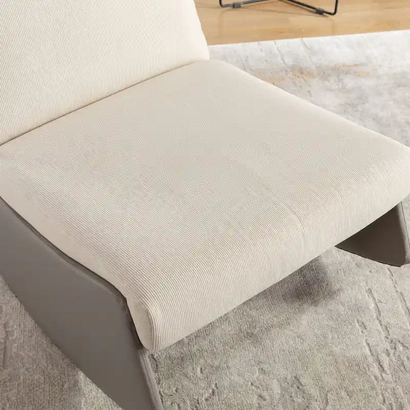 Fauteuil à bascule inclinable moderne, fauteuil à bascule confortable pour chambre de bébé avec repose-pieds, fauteuil de lecture d'appoint, fauteuil de salon rembourré